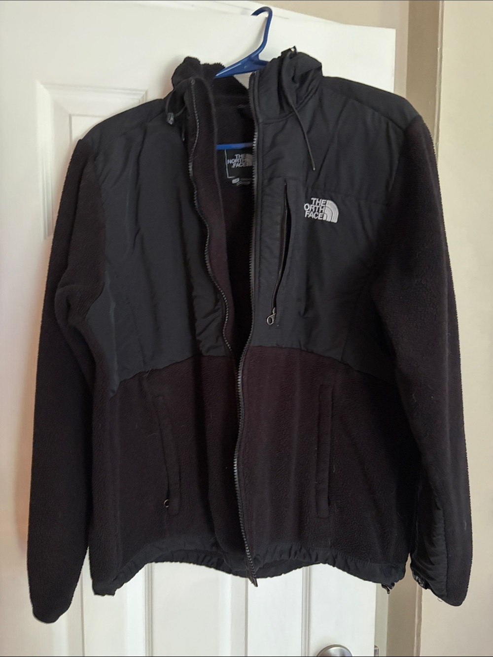The North Face womens Black Hooded Performance Fleece Jacket